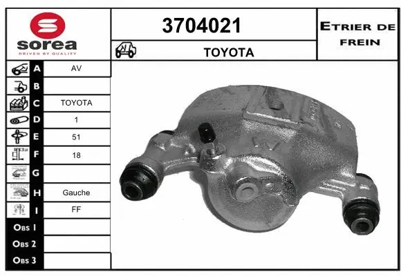 Brake Caliper (3704021)