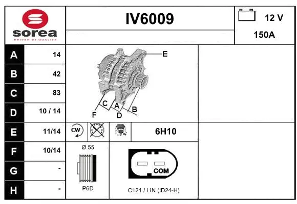 Alternator (IV6009)