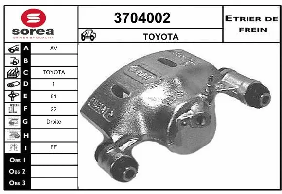 Brake Caliper (3704002)