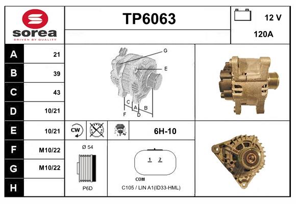 Alternator (TP6063)