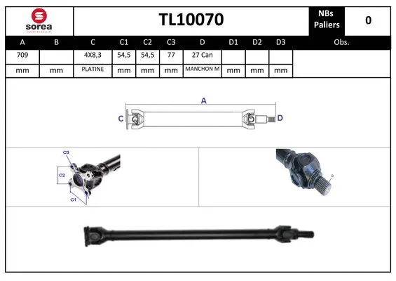 Propshaft, axle drive (TL10070)