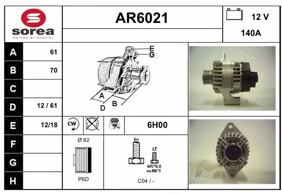 Alternator (AR6021)