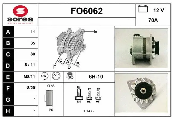 Alternator (FO6062)
