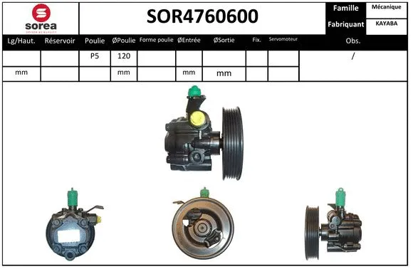 Hydraulic Pump, steering (SOR4760600)