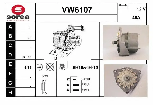 Alternator (VW6107)
