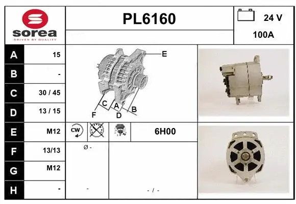 Alternator (PL6160)