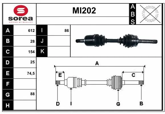 Drive Shaft (MI202)