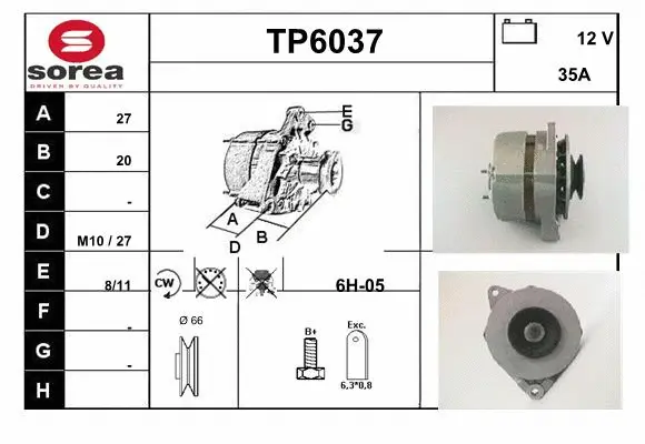 Alternator (TP6037)