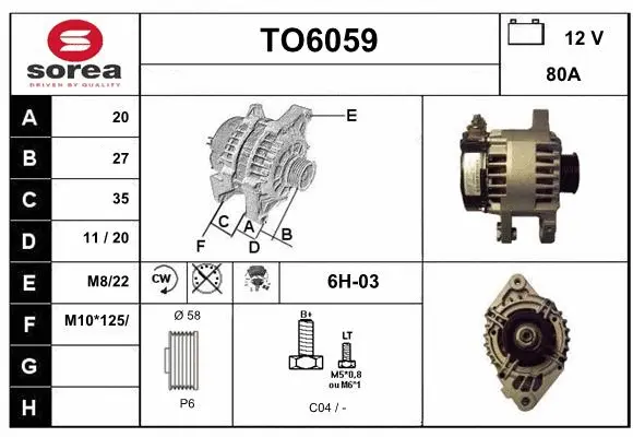 Alternator (TO6059)
