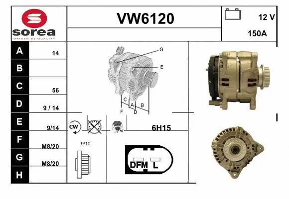 Alternator (VW6120)