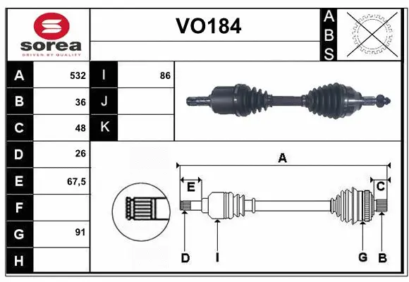 Drive Shaft (VO184)