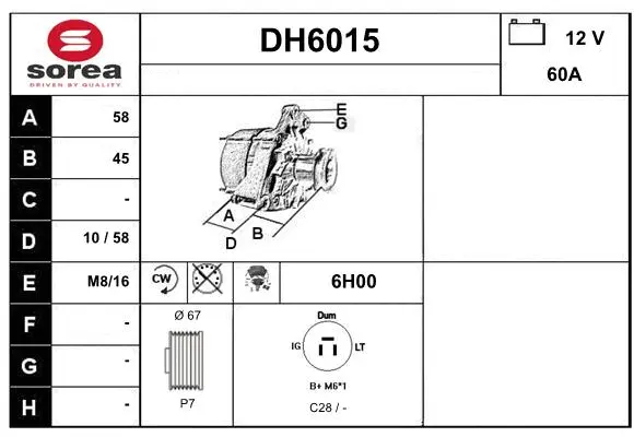 Alternator (DH6015)