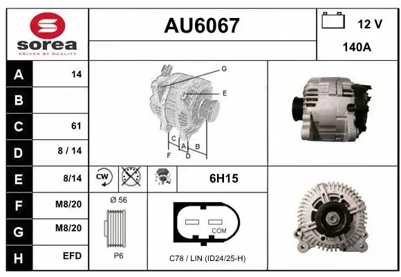 Alternator (AU6067)