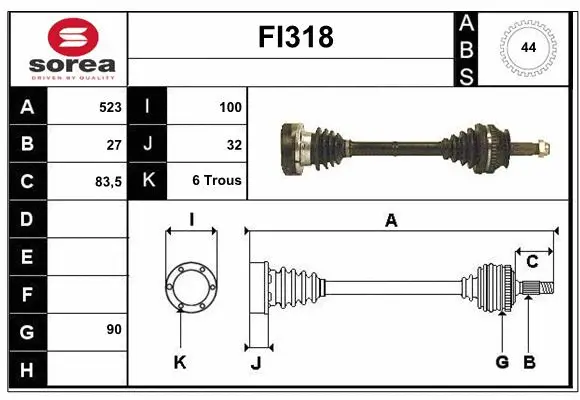 Drive Shaft (FI318)