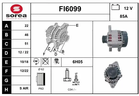Alternator (FI6099)