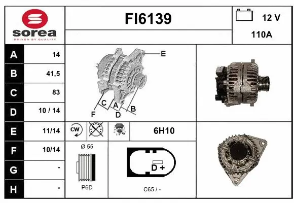 Alternator (FI6139)