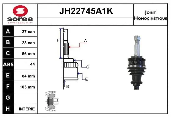 Joint Kit, drive shaft (JH22745A1K)