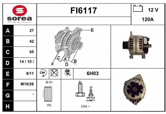 Alternator (FI6117)