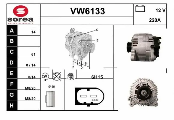 Alternator (VW6133)
