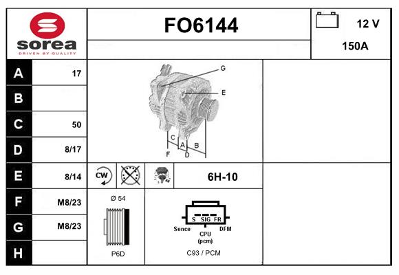 Alternator (FO6144)