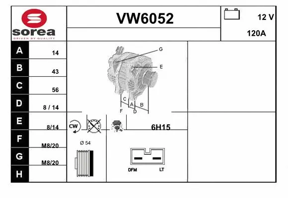 Alternator (VW6052)