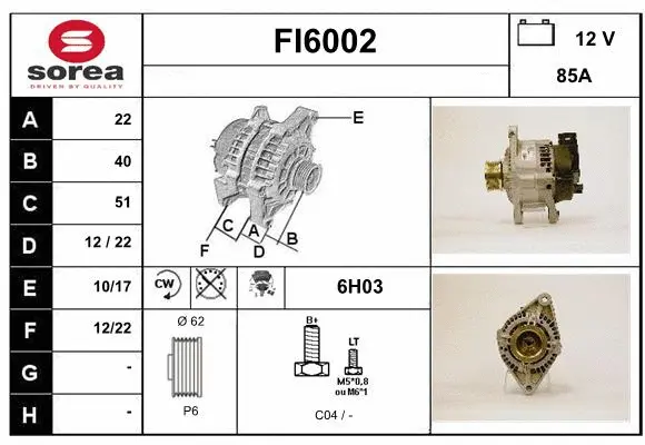 Alternator (FI6002)