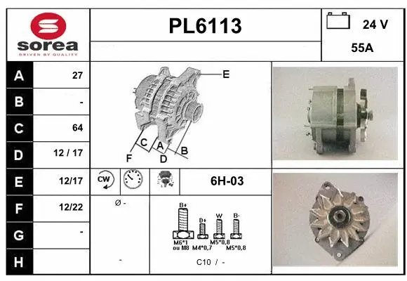 Alternator (PL6113)