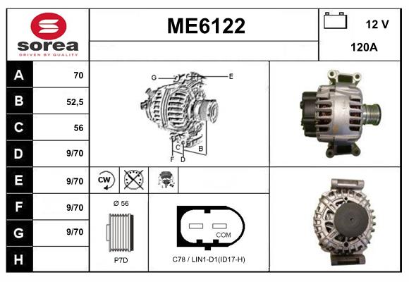 Alternator (ME6122)