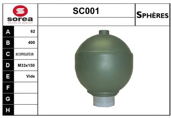 Pressure Accumulator, pneumatic suspension (SC001)