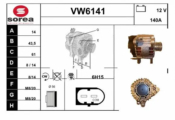 Alternator (VW6141)