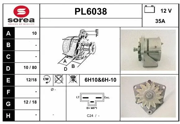 Alternator (PL6038)