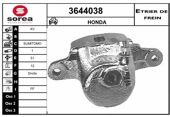 Brake Caliper (3644038)