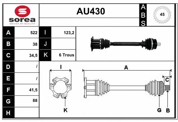 Drive Shaft (AU430)