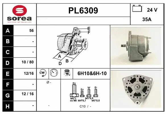 Alternator (PL6309)