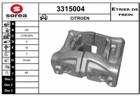 Brake Caliper (3315004)