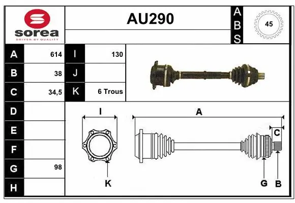 Drive Shaft (AU290)