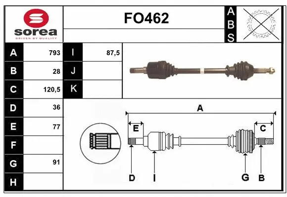 Drive Shaft (FO462)