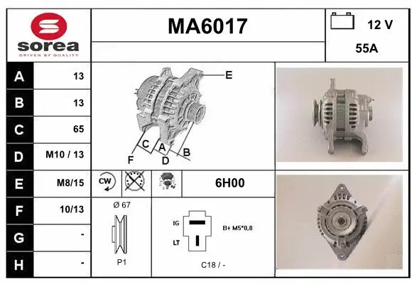 Alternator (MA6017)