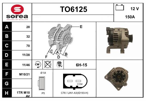 Alternator (TO6125)