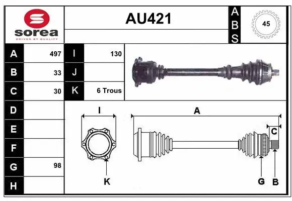 Drive Shaft (AU421)