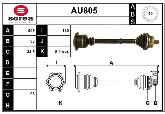 Drive Shaft (AU805)