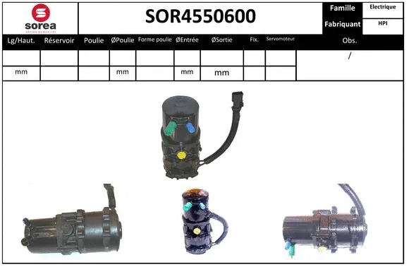 Hydraulic Pump, steering (SOR4550600)