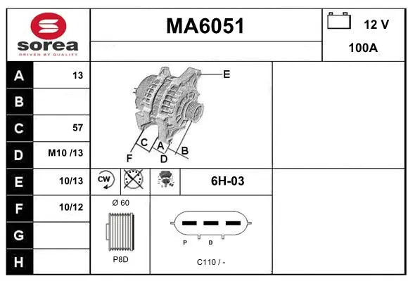 Alternator (MA6051)