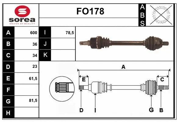 Drive Shaft (FO178)