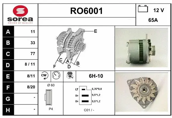 Alternator (RO6001)
