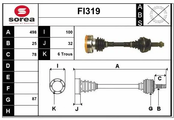 Drive Shaft (FI319)