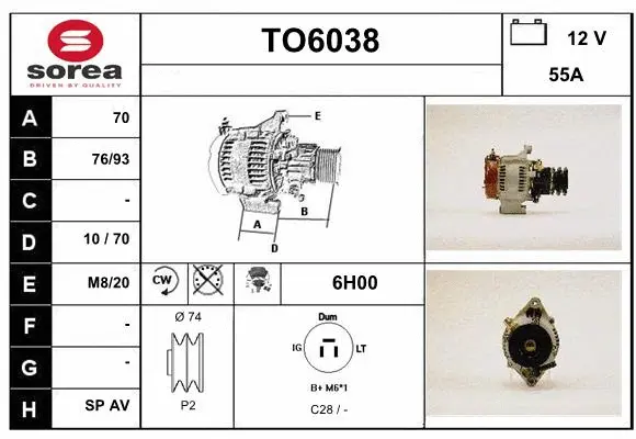 Alternator (TO6038)