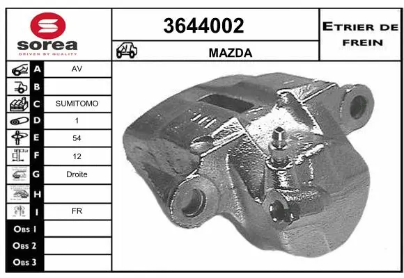 Brake Caliper (3644002)