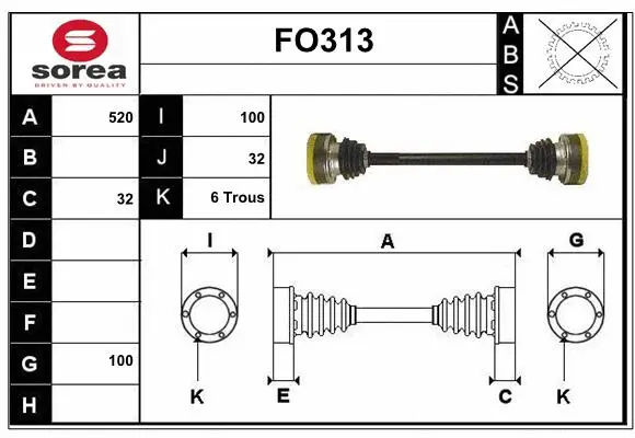 Drive Shaft (FO313)