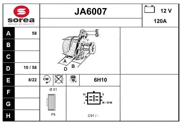 Alternator (JA6007)